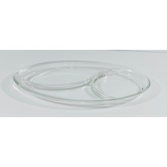 Luigi Bormioli Michelangelo Masterpiece Divided Glass Hors Doeuvre Tray Plate - Picture 7 of 9